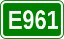 Zeichen der Europastraße 961