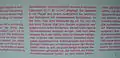 Text in der Mitte der Tafel