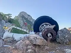 Das Fahrwerk der Maschine