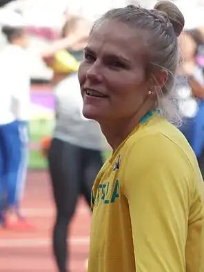 Taryn GollshewskyRang vierzehn mit 54,29 m