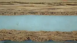Moderne Tatami – Schaumkern als Querschnitt