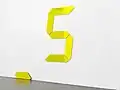 Tatsuo Miyajima, Counter Object - 000, 2020, Colored mirror, 200 (h) x 120 x 2 cm / 78¾ (h) x 47¼ x ¾ in