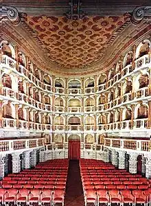 Innenraum des Teatro Scientifico in Mantua