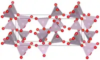Kristallstruktur von Technetium(VII)-oxid