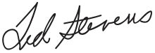 Ted Stevens’ Unterschrift