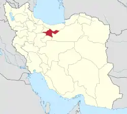 Lage der Provinz Teheran im Iran