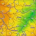 Jahresdurchschnitts-temperatur (2000)
