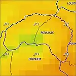 Jährliche Niederschlagsmenge und Jahresdurchschnittstemperatur (2000)