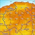Jahresdurchschnitts-temperatur (2000)
