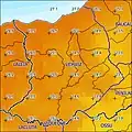 Jahresdurchschnitts-temperatur (2000)