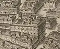 Palazzo della Cancelleria von Westen, Stich von Antonio Tempesta, 1593