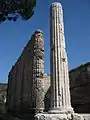 Säule vor der Cella