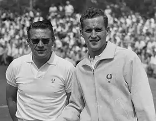 Jaroslav Drobný und Neale Fraser (Noordwijk 1956)