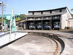 Lokomotivschuppen und Drehscheibe
