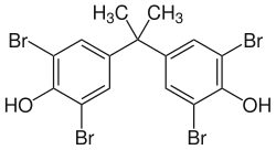 Strukturformel von Tetrabrombisphenol A