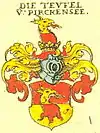 Wappen in Siebmachers Wappenbuch 1605 (spiegelverkehrt)