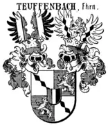 Wappen der Freiherren von Teuffenbach-Mairhofen in Johann Siebmachers Wappenbuch von 1899