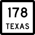 Straßenschild der Texas State Highway 178