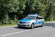 Ein C-Klasse T-Modell (S 204) der Thüringer Polizei