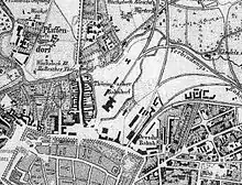 Das Bahnhofsgelände um 1860