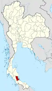 Karte von Thailand mit der Provinz Phattalung hervorgehoben