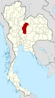 Karte von Thailand mit der Provinz Phetchabun hervorgehoben