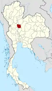 Karte von Thailand mit der Provinz Phichit hervorgehoben