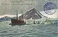 Stempel Thalia. „Auf hoher See“ vom 15. Aug. 1913 (Postkarte: Thalia im Bellsund, 135 × 87 mm, Sujet: Alexander Kircher)