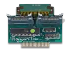 Platine mit Interfacebaustein Motorola 6522, An­steu­er­elektronik und Anschlüssen