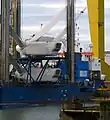 2008, die Sea Energy mit Gondeln beladen in Belfast