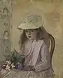 Jeanne Pissarro dite Minette, au bouquet