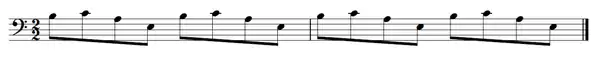 Das Ostinato von The Ecstasy of Gold