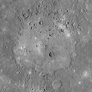 Caloris Planitia, Mosaik aus Fotos von MESSENGER