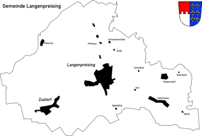 Gemeindegebiet von Langenpreising
