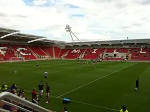 Das New York Stadium der Rotherham United am Tag des Eröffnungsspiels