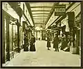 Die Passage im ehemaligen «Maison de Paris» in Budapest um 1900 vor der Zerstörung