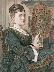 „Der Straußenfeder-Fächer“ (Elizabeth Courtauld, 1871)