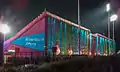 Die Riverbank Arena bei Nacht