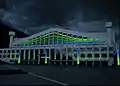 Die Halle mit neuem Namen und den Farben des Sponsors (2014).