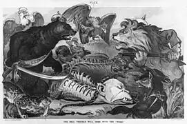 Die Weltmächte kämpfen um den toten Drachen China (US-amerikanisch, 1900)