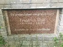 Gedenktafel für den Arzt Friedrich Wolf