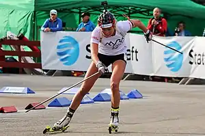 Thekla Brun-Lie bei den norwegischen Biathlon-Rollski-Meisterschaften 2016.