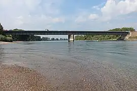 Mittelteil (Strombrücke) vom Westufer aus