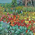 Theodor Gerkens, Hochsommergarten 2006-118, Eitempera auf Hartfaserplatte,60 × 60 cm.