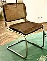 Stahlrohrstuhl von Bauhaus-Designer Marcel Breuer mit geflochtener Sitzfläche und -lehne, 1926
