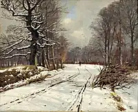 Winterbild aus dem Wald bei Hillerød– Nivaagaards Malerisamling