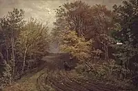Weg im Wald von Borrevejle. Oktobertag (1878)– Statens Museum for Kunst