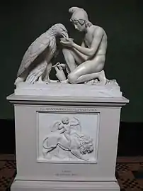 Ganymed, den Adler des Zeus tränkend(Marmorgruppe von Bertel Thorvaldsen)1817, Thorvaldsen-Museum, Kopenhagen