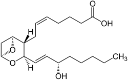 Strukturformel von Thromboxan-A2