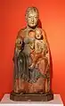 Thronende Maria mit Kind, Oberschwaben Anf. 13. Jh., Lindenholz